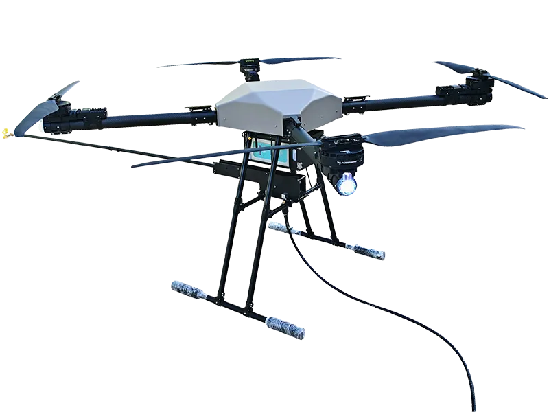 Dron en acción